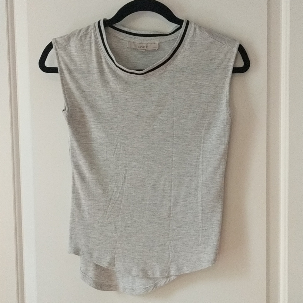 Loft XSP Gray Sleeveless Shirt